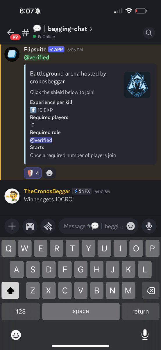 CronosBeggar's tweet image. Join our discord! Winner of our next battleground gets 10 $CRO! #CroFam