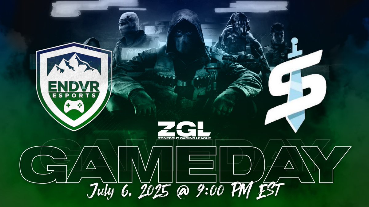 Endeavor Esports (@endvresportsgg) on Twitter photo ⚔️GAMEDAY!⚔️
We’ve got <a href="/ZGLCallofDuty/">Zoned Out Gaming League</a> Week 2 coming tonight! Time to show em what Endeavor is made of! 🔥
🆚<a href="/SlainGGs/">SLAiN Gaming</a>
🎮<a href="/Justncod/">Justn</a>
🎮<a href="/TylerScufy/">Tyler</a>
🎮<a href="/Marskies_/">𝘼𝙣𝙜𝙚𝙡 ✞</a>
🎮<a href="/GloCentTV/">Glo</a>
#MountainHigh🏔️ | <a href="/TheRogueEnergy/">Rogue Energy</a>
#CallofDuty #BO6 #esports #ENDVR #ZGL ⚔️GAMEDAY!⚔️
We’ve got <a href="/ZGLCallofDuty/">Zoned Out Gaming League</a> Week 2 coming tonight! Time to show em what Endeavor is made of! 🔥
🆚<a href="/SlainGGs/">SLAiN Gaming</a>
🎮<a href="/Justncod/">Justn</a>
🎮<a href="/TylerScufy/">Tyler</a>
🎮<a href="/Marskies_/">𝘼𝙣𝙜𝙚𝙡 ✞</a>
🎮<a href="/GloCentTV/">Glo</a>
#MountainHigh🏔️ | <a href="/TheRogueEnergy/">Rogue Energy</a>
#CallofDuty #BO6 #esports #ENDVR #ZGL