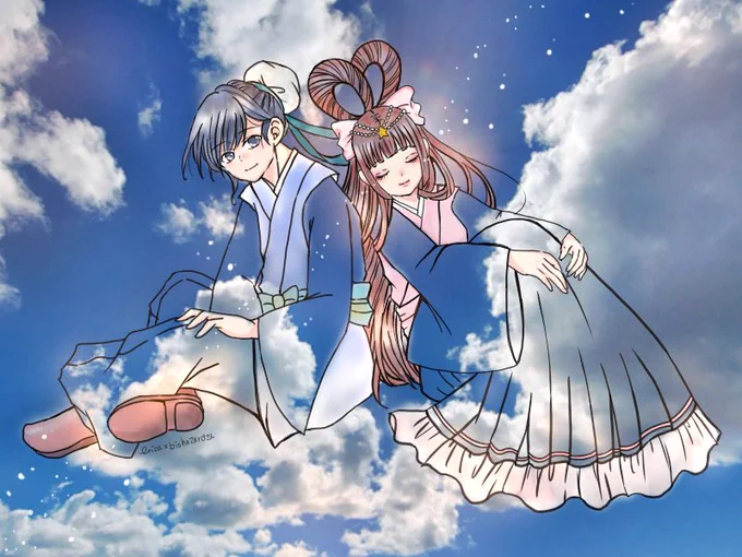 『願い事』 七夕の日 過去絵の再投稿です。