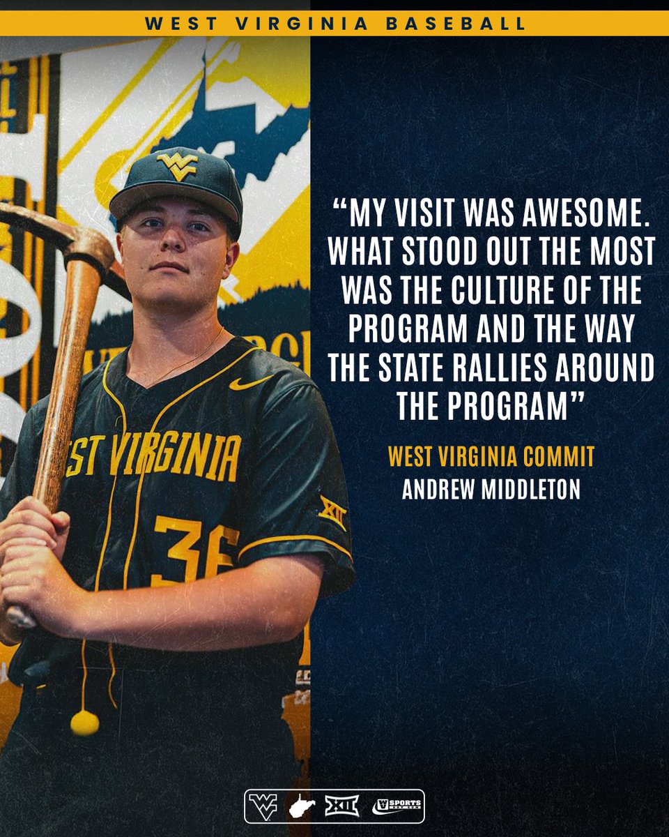 New #WVU commit Andrew Middleton is determined to get back to full strength and help the Mountaineers chase big goals with his competitive edge and electric arm. 

Read 👉 gowvu.us/hce