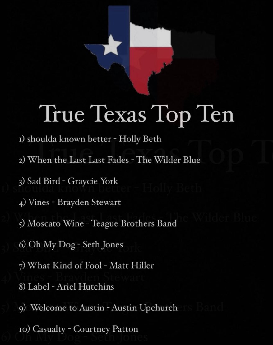 TrueTexasTopTen's tweet image. Cold beer helps with Summer heat. Texas troubadours help too. We’ll never stop supporting all Texas artists who bring us the soundtrack of Texas, here at the truest Texas top ten around. 

#TTTT