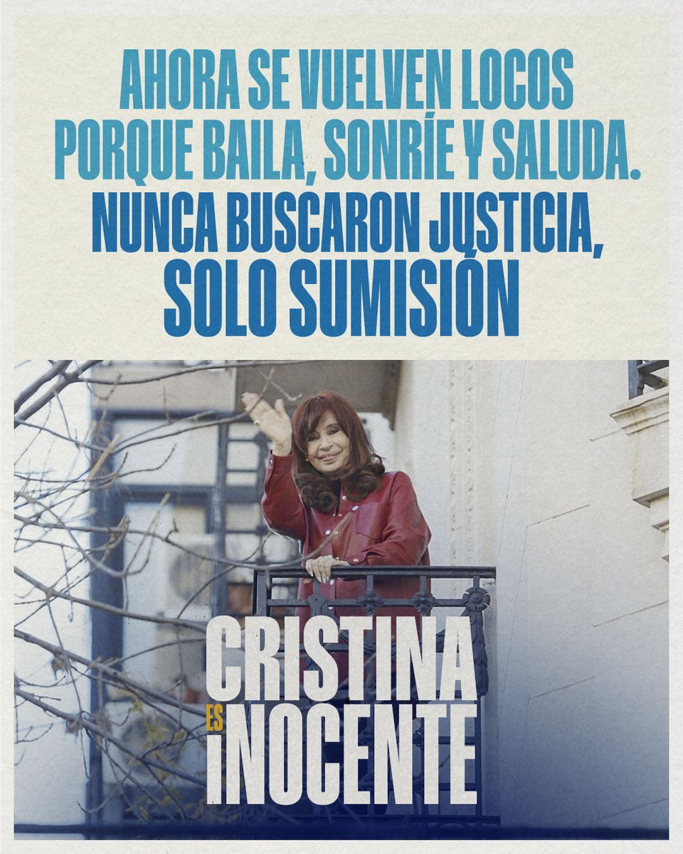 No la quieren callada.
La quieren rendida.
Pero Cristina sigue de pie.