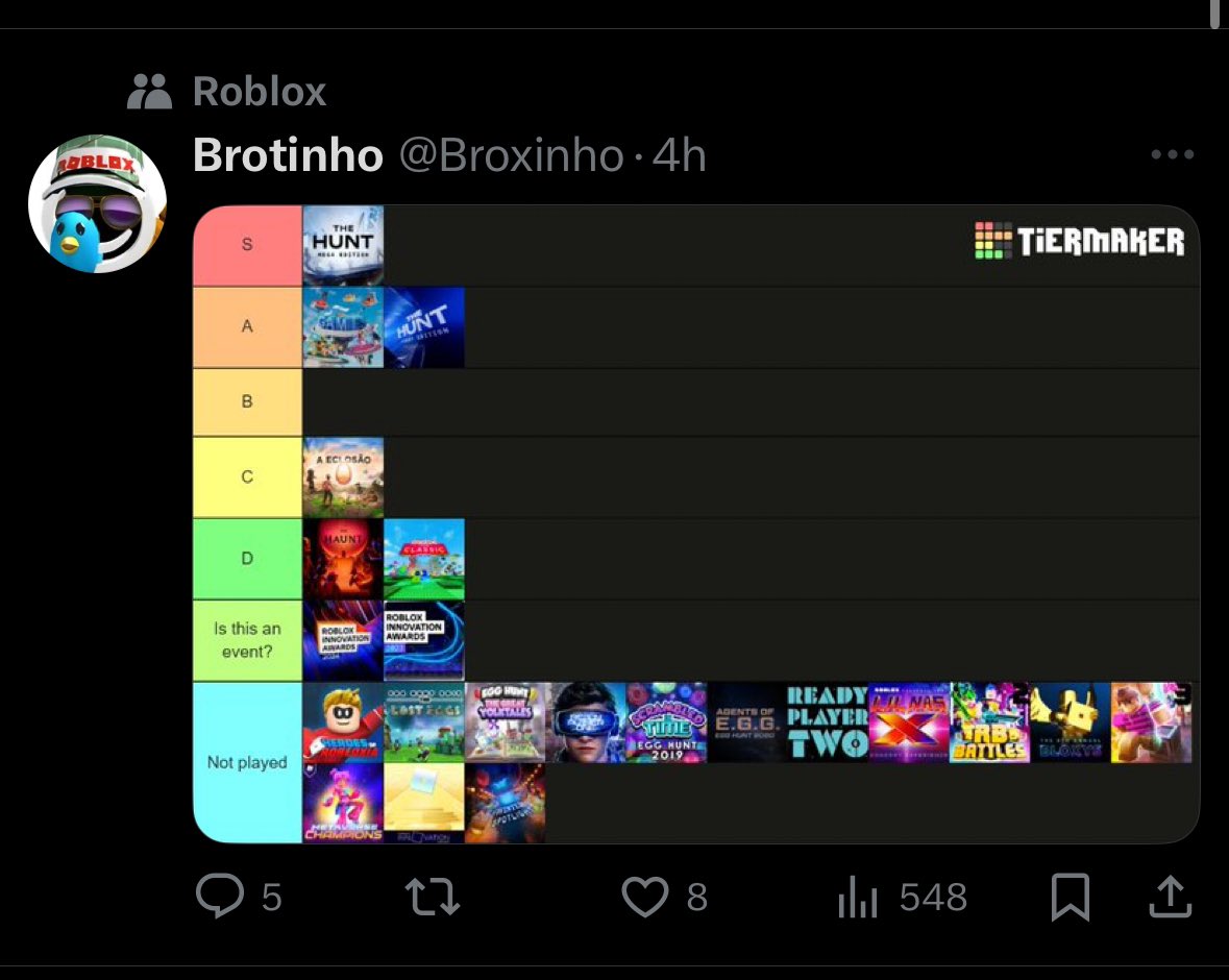 BLOX's tweet image. This dude’s entire page is just ragebaiting about The Hatch 😭