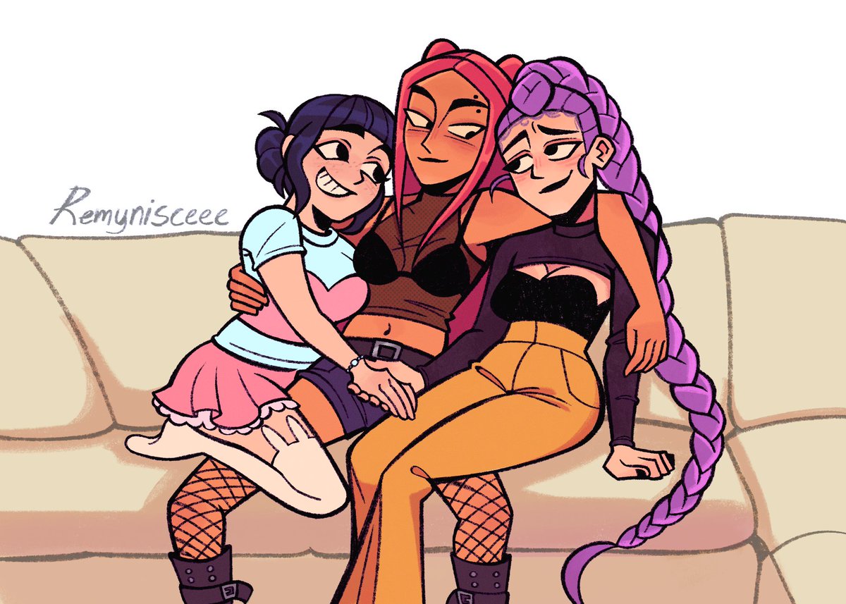 [#KPOPDEMONHUNTERS ] My contribution to #polytrix, let's go lesbians!!!