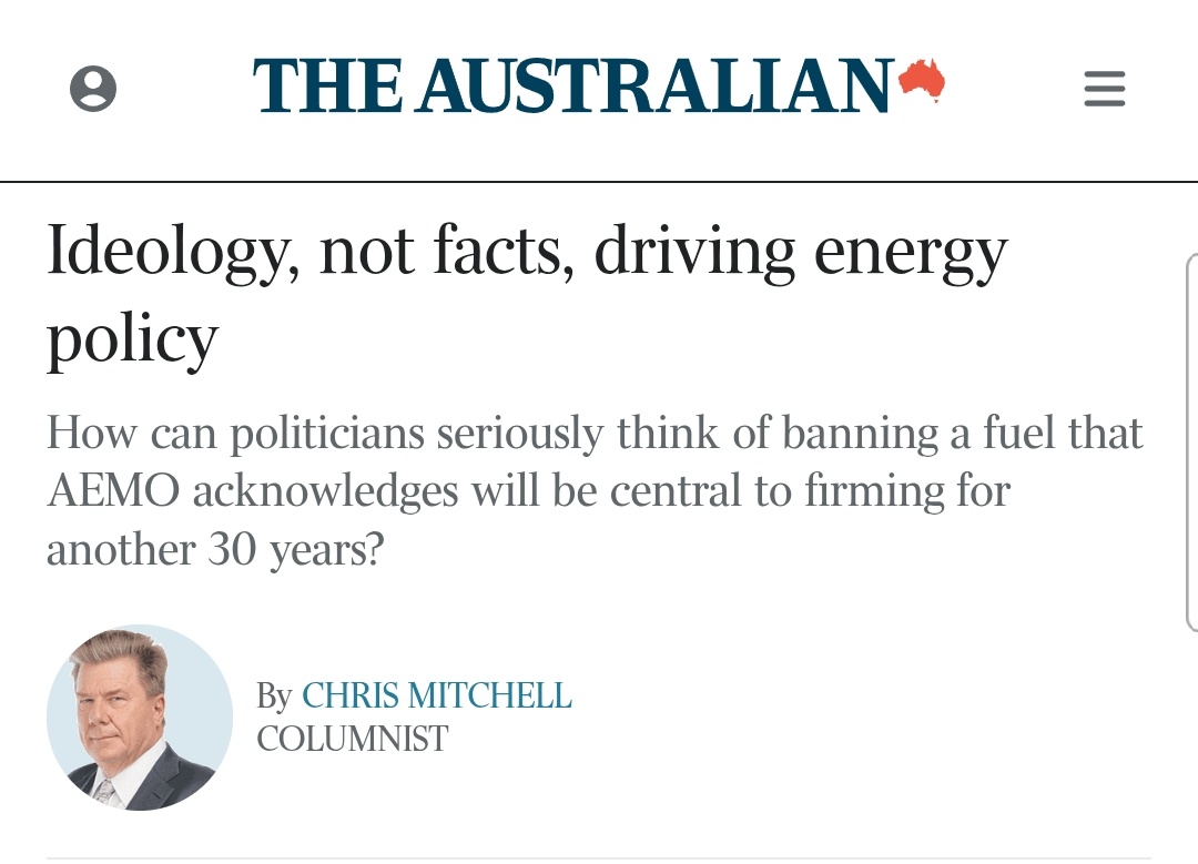 "Ideology, not facts" is basically every headline in The Oz right?