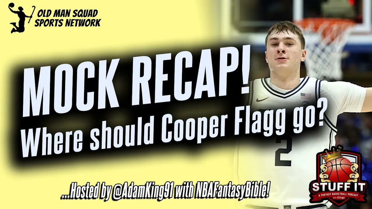 Adamking91's tweet image. On this episode, I'm joined by @NBAFantasyBible to discuss his team in the recent mock draft, as well as where we think Cooper Flagg will land in drafts next season.
YT: youtu.be/Gz1OsyEu75M?si…
Spotify: open.spotify.com/episode/4ImL7g…
Apple: podcasts.apple.com/us/podcast/stu…