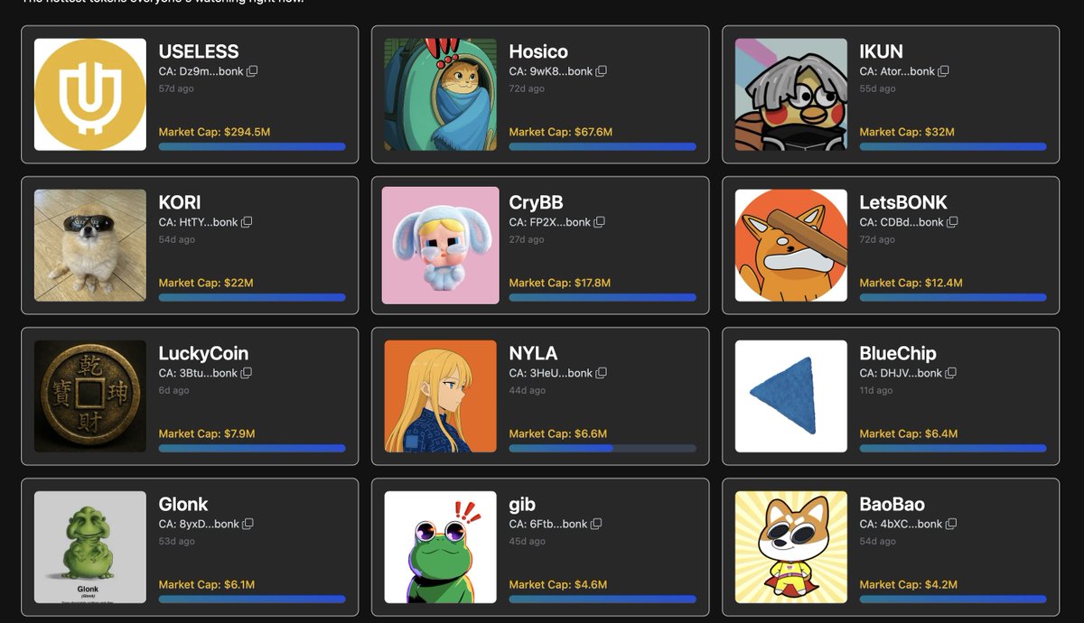 We're currently on the 20th row of Letsbonk.fun not bad at all, but I've got a good feeling we can reach the 4th row in no time! 

Keep buying those dips with us, we're all BONK Guys ;)