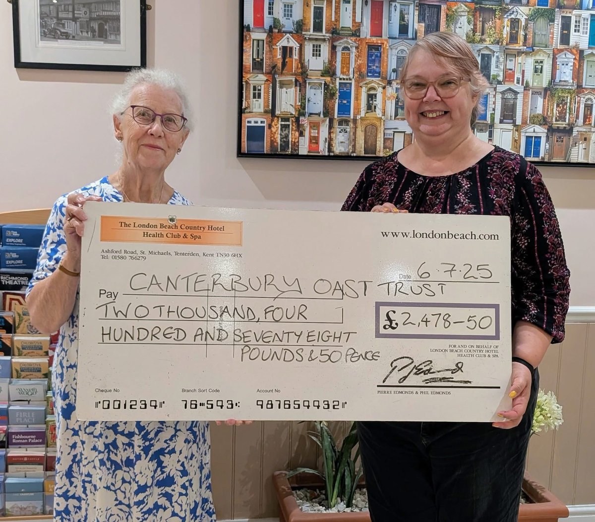Margaret Hanlon organised Sunday lunch for 63 people today with the full value of their food donated to Canterbury Oast Trust through our unique Charity Scheme.