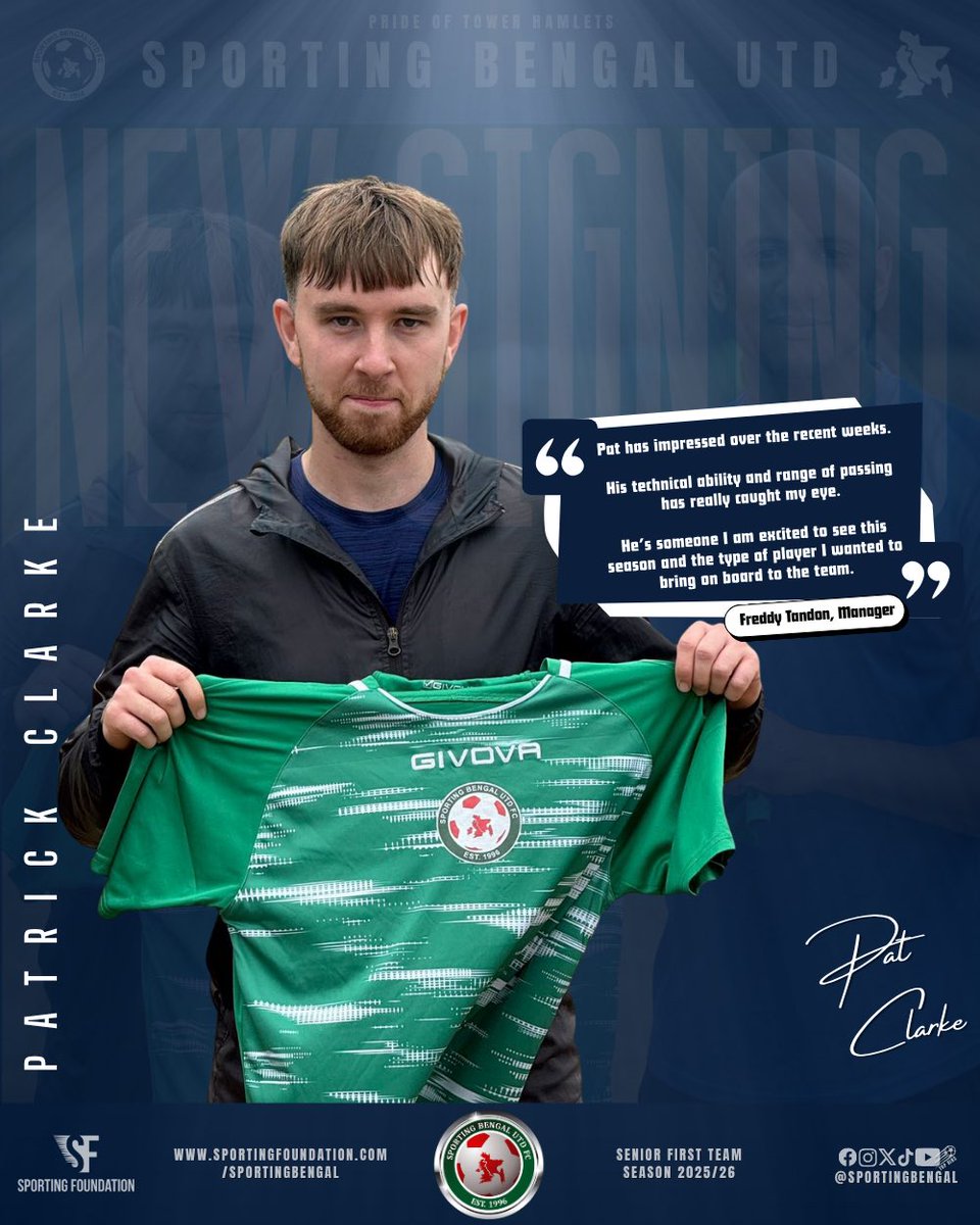 𝗡𝗘𝗪 𝗦𝗜𝗚𝗡𝗜𝗡𝗚 | Patrick ✍️

A technical player with an eye for a pass, Pat will bring the creativity in midfield. He’s already impressed in preseason so we’re looking forward to seeing in him action in the league. 🟢🔴