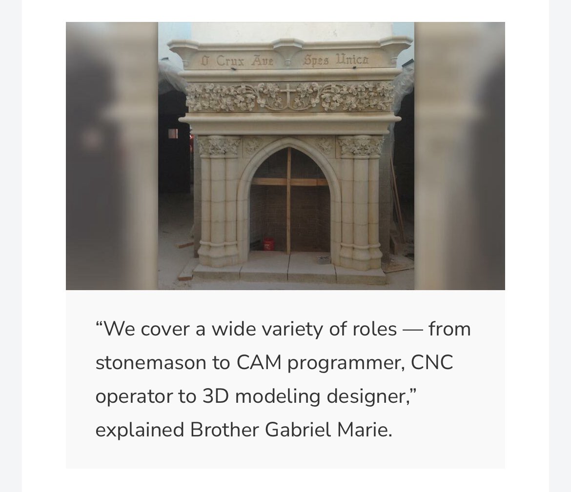 BTW the monks are Literally building the Monastery themselves 

They saw how exaggerated costs for hiring companies were so they decided to put in the work and learn it themselves
