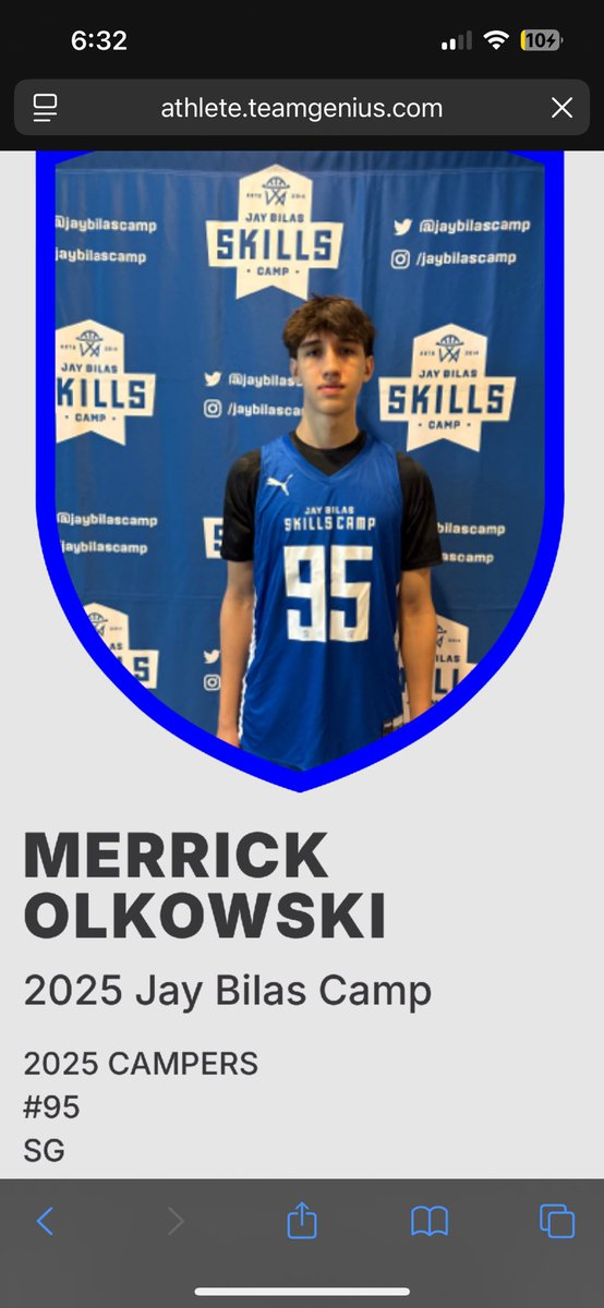 merrick (@merrickolkowski) on Twitter photo Check out my evaluation from <a href="/JayBilasCamp/">Jay Bilas Skills Camp</a> !
athlete.teamgenius.com/report/ba9cff5… Check out my evaluation from <a href="/JayBilasCamp/">Jay Bilas Skills Camp</a> !
athlete.teamgenius.com/report/ba9cff5…