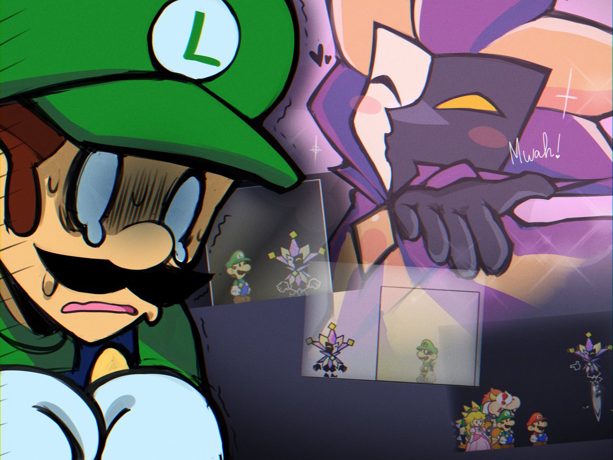 Lisuchi_'s tweet photo. I've been trying so hard to motivate myself to get back to Sticker Star and I only found out today that Luigi appeared as an easter egg with 0 dialogue and I found it so hilariously bad that I had to make my own theory to that
#SPM #SuperPaperMario #StickerStar https://t.co/OPkk20NrfL