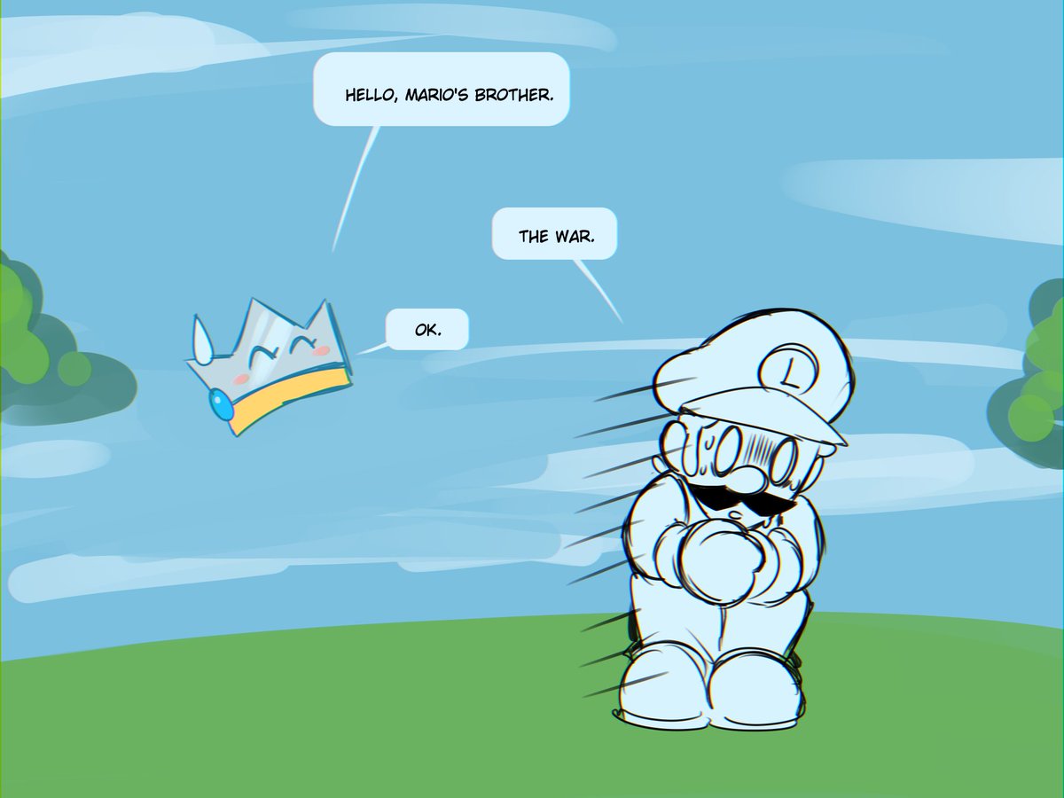 Lisuchi_'s tweet photo. I've been trying so hard to motivate myself to get back to Sticker Star and I only found out today that Luigi appeared as an easter egg with 0 dialogue and I found it so hilariously bad that I had to make my own theory to that
#SPM #SuperPaperMario #StickerStar https://t.co/OPkk20NrfL
