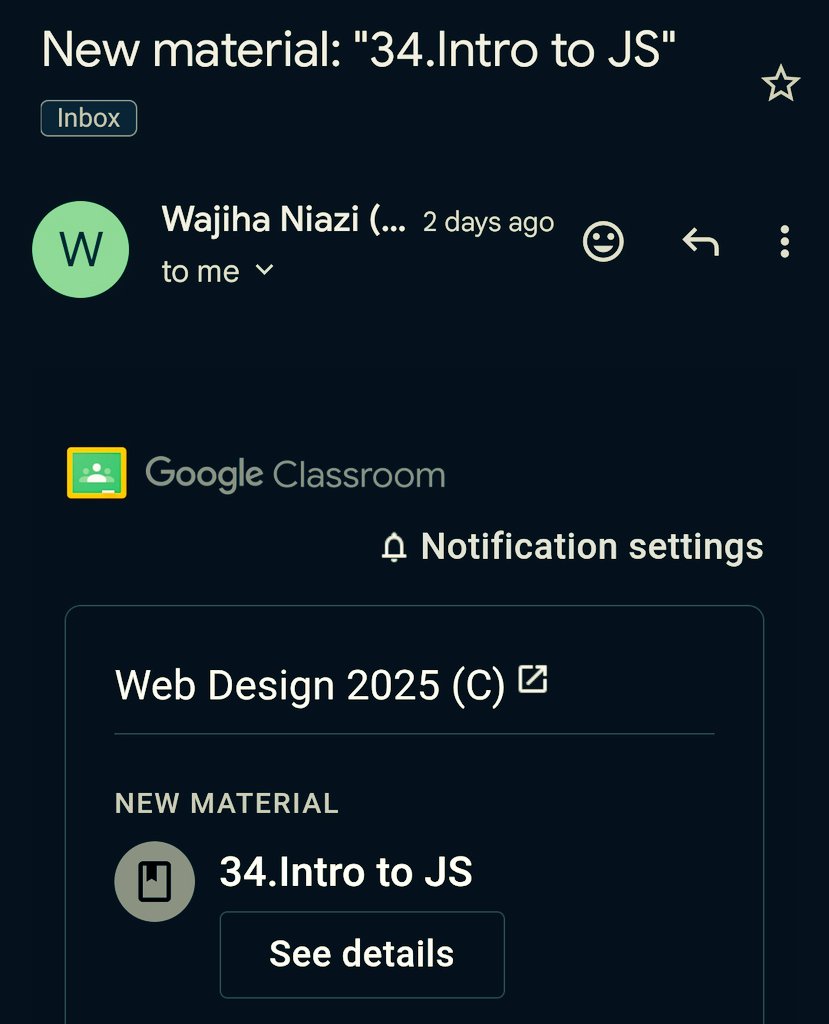 KhavariKhorshid's tweet image. First day of learning JavaScript! Ready to code my way into the future 🚀👩‍💻 
#Afghangirlcode #WebDev #JavaScript
@Wajiha_Niazi