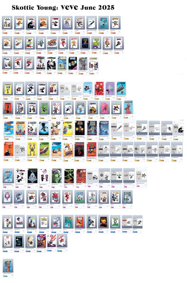 Sie Mih (@mihsie) on Twitter photo Skottie Young as of June 2025 on <a href="/veve_official/">VeVe | Digital Collectibles</a> If I am missing any, please let me know. Skottie Young as of June 2025 on <a href="/veve_official/">VeVe | Digital Collectibles</a> If I am missing any, please let me know.