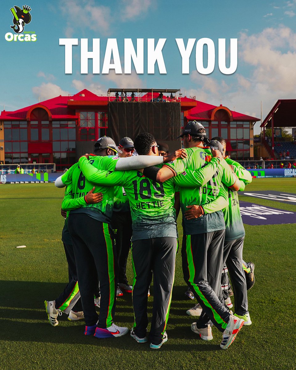MLCSeattleOrcas's tweet image. Gave it our all 😔
Until next time 💚

#SeattleOrcas #AmericasFavoriteCricketTeam #MLC2025 I @MLCricket