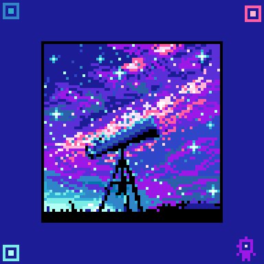 netroco's tweet image. 夜空🌌
#pixelart  #ドット絵