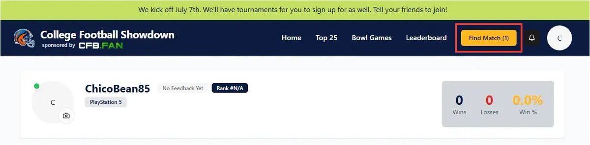 FaithTechGuy's tweet photo. ๐ฎ No more guessing!
See exactly how many players are waiting to match up on College Football Showdown, sponsored by @CFBdotFAN ๐
Ready to play? Someoneโs already in queue. ๐
๐ https://t.co/22bHbHDQRi
#CFBShowdown #CFB26 #CollegeGaming #PS5 #Xbox https://t.co/YMfwem5vW9