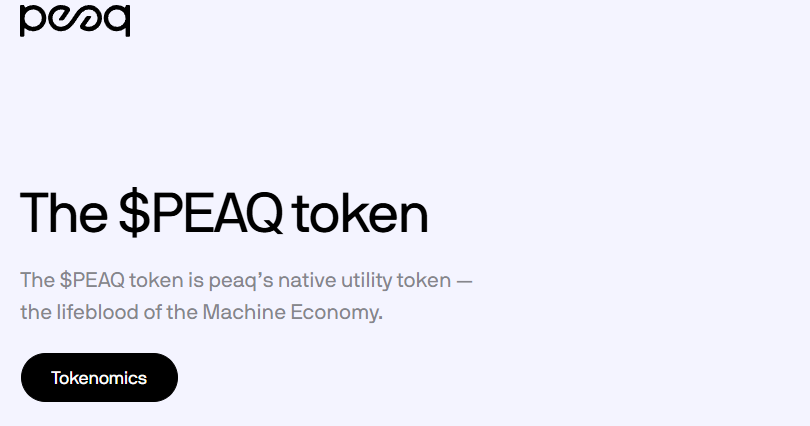 🔹 <a href="/peaq/">peaq</a>  Tokenomics Summary

Ticker: $PEAQ
Total Supply at Genesis: 4.2B

Utility:

• Tx fees 💸
• Staking &amp; Governance 🗳️
• Powering dePINs ⚙️
 
Inflation : Starts at 3.5%, drops 10% yearly till it hits 1%.
Transparent , decentralized , and built to scale .
