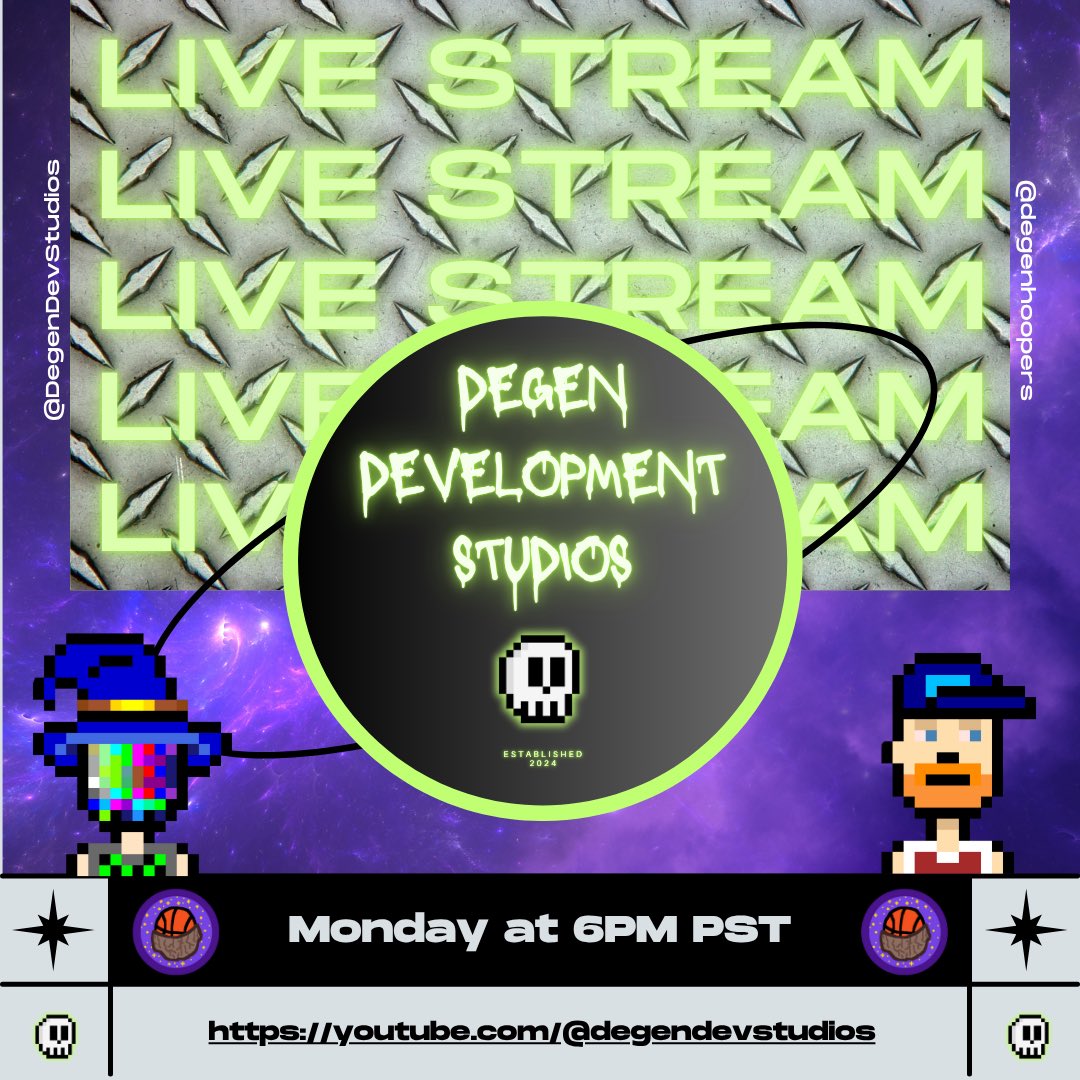Degen Development Studios (@degendevstudios) on Twitter photo Monday 6pm PST
Degen Dev Studios livestream!
Talking:
<a href="/DegenHoopers/">Degen Hoopers Network</a> ๐
<a href="/nutmegDAO/">Nutmeg</a> ๐ฐ๐
<a href="/purplxpr/">Purple Panther Phoenix Unicorn</a> ๐โโฌ๐ฆโ๐ฅ๐ฆ๐ซ
Building on <a href="/XPRNetwork/">XPR Network</a> โ๏ธ
(Link to YouTube below ๐) Monday 6pm PST
Degen Dev Studios livestream!
Talking:
<a href="/DegenHoopers/">Degen Hoopers Network</a> ๐
<a href="/nutmegDAO/">Nutmeg</a> ๐ฐ๐
<a href="/purplxpr/">Purple Panther Phoenix Unicorn</a> ๐โโฌ๐ฆโ๐ฅ๐ฆ๐ซ
Building on <a href="/XPRNetwork/">XPR Network</a> โ๏ธ
(Link to YouTube below ๐)