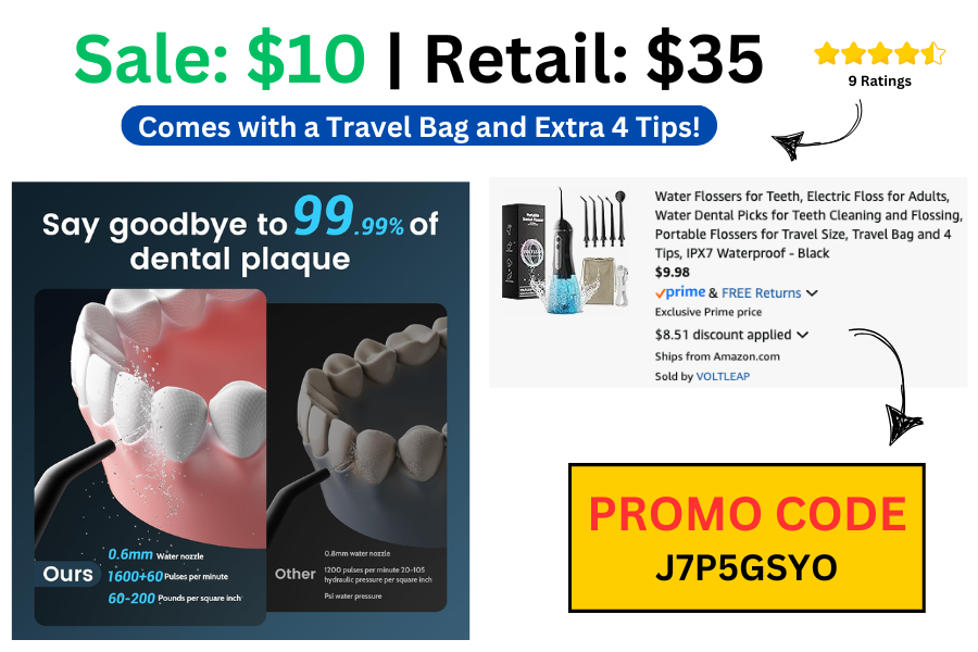 SinatraGotchaa's tweet image. Water Flosser on Sale: $10 | Normally $35 - Use the promo code to maximize your savings! 

Deal Link: christelclearconsulting.com/hot-deals/wate…

#waterflosser #floss #flosser #health #stayhealthy #oralhealth #shoppingdeals #shopping #onlinedeals #teeth #dentistapproved