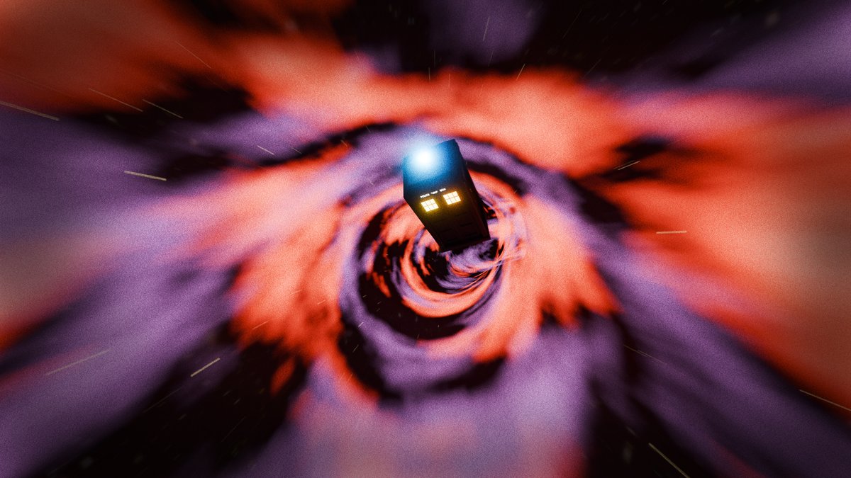 ReallyKenko's tweet photo. Trying to nail down a similar look to the 2005-2009 high-speed intro in Blender. 

Not a 1-1 copy, but inspired. 

This is what I have so far.

#DoctorWho https://t.co/Jro1Sc2GK4