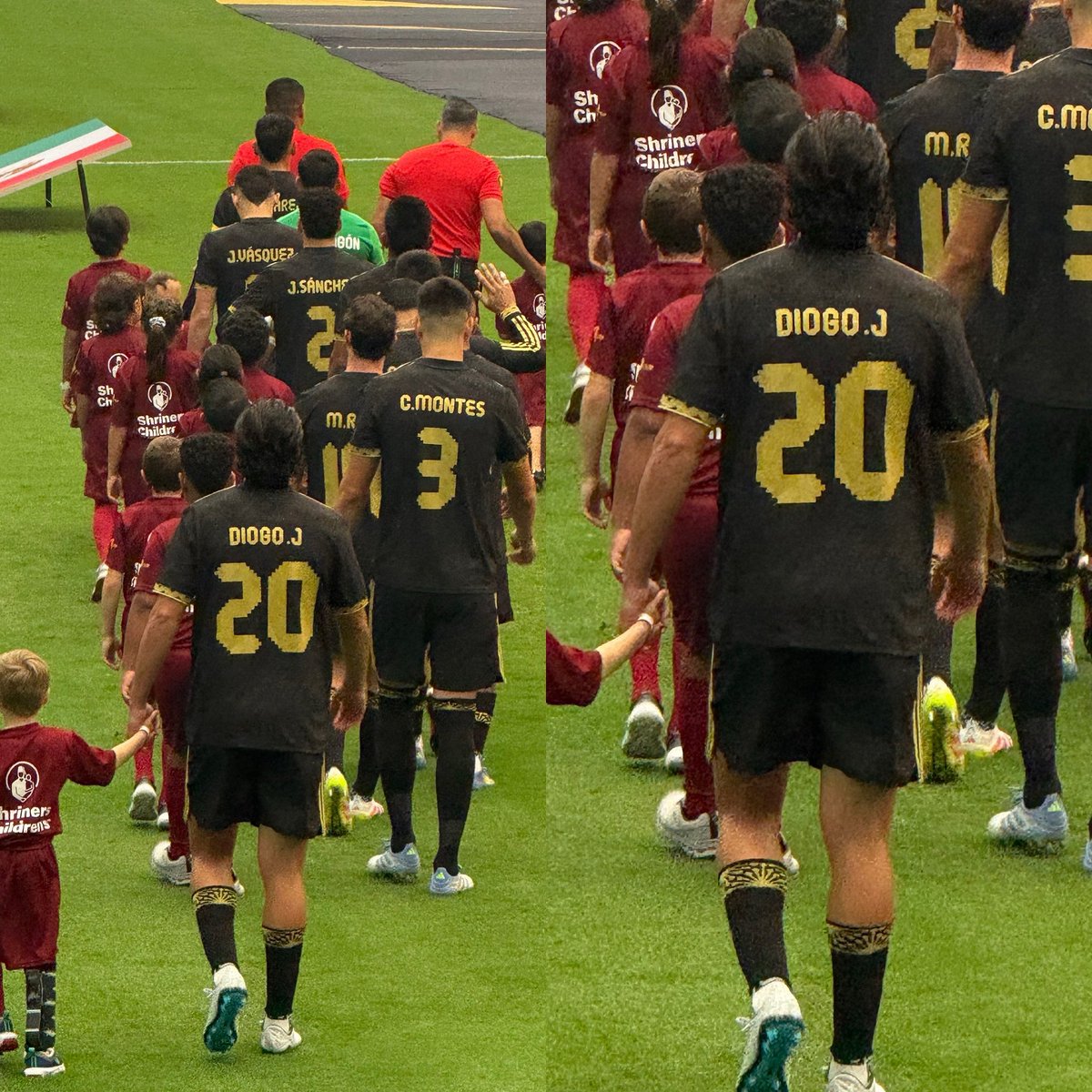 CerebrosG's tweet photo. Así entró el futbolista Raúl Jiménez en la final de la Copa Oro, esto en homenaje a su amigo Diogo que falleció hace unos días. https://t.co/9610XuRmdO