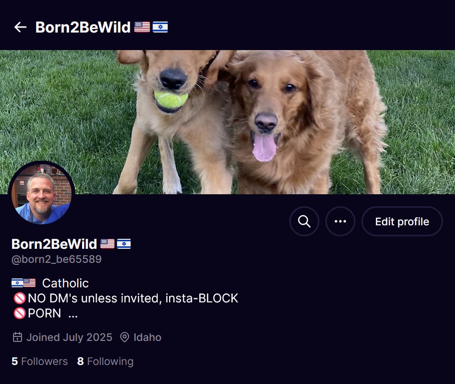 Born2BeWild (@born2_be65589) on Twitter photo Hmmm, okay I guess I now have a presence on truthsocial, in case anyone wants to follow me there...I won't be on there very often, as I'll likely stay here, but I'll have that there 'just in case'...
My ID is same as here <a href="/born2_be65589/">Born2BeWild ๐บ๐ธ ๐ฎ๐ฑ</a> Hmmm, okay I guess I now have a presence on truthsocial, in case anyone wants to follow me there...I won't be on there very often, as I'll likely stay here, but I'll have that there 'just in case'...
My ID is same as here <a href="/born2_be65589/">Born2BeWild ๐บ๐ธ ๐ฎ๐ฑ</a>