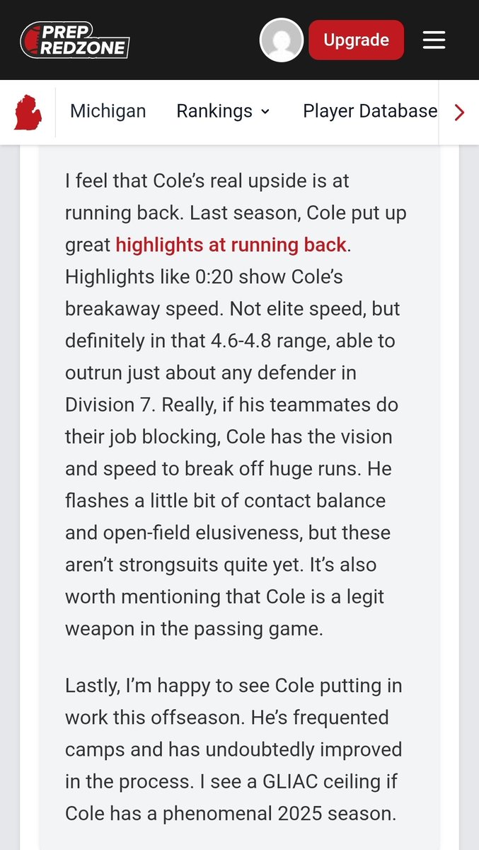 Thank you <a href="/PrepRedzoneMI/">Prep Redzone Michigan</a> <a href="/alex_pallone/">Alex Pallone</a> for the ranking! <a href="/MIexposure/">Michigan exposure</a> <a href="/Bryan_Ault/">Bryan Ault - Midwest Scout</a> <a href="/MichFBFrenzy/">Michigan Prep Frenzy</a> <a href="/mwfbrecruiting/">Midwest Football Recruiting</a>