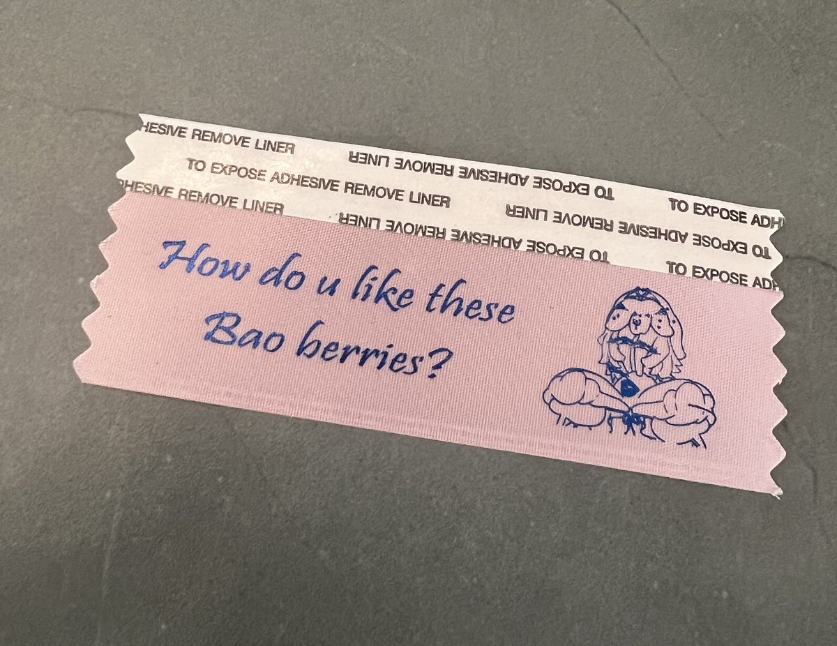 Dear the <a href="/baovtuber/">Bao The Whale 🐳</a> cosplayer who gave these to me at AX…. I left them on the counter and now my mom is asking what it means how should I answer