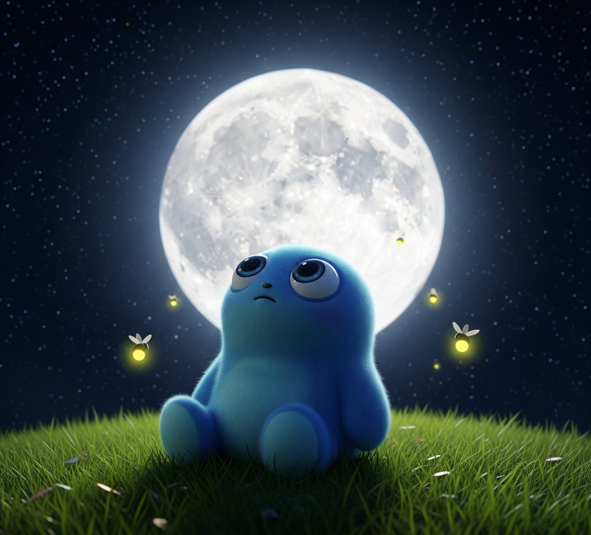 PlofOfficial's tweet photo. On the quietest nights, when the moon is big and bright, PLOF comes here to listen to the whispers of the stars. Looking up at it all... what do you think is on its mind? β¨
#PLOF #PlofStory #DigitalArt #CharacterDesign #NightSky #Magical https://t.co/uQbiLPm3qe
