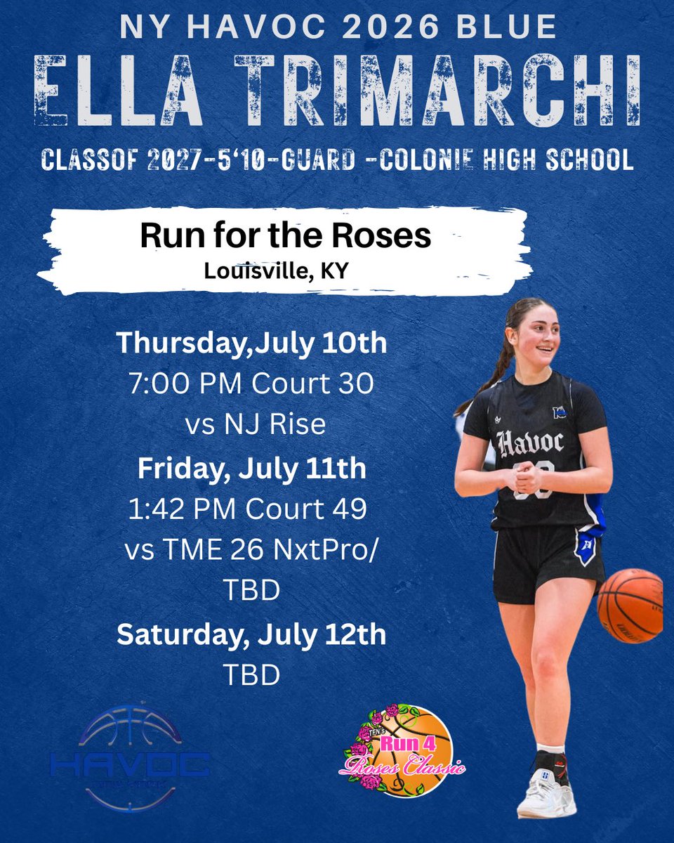Excited to get back on the court with my team! First stop is Run the Roses. <a href="/nyhavoc/">NY HAVOC</a>