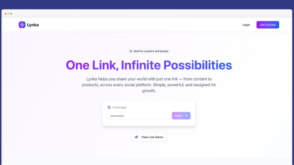 _beyond_logic's tweet image. Lynka — a modern Linktree alternative: Lynka helps you share your world with just one link producthunt.com/products/lynka… via @producthunt