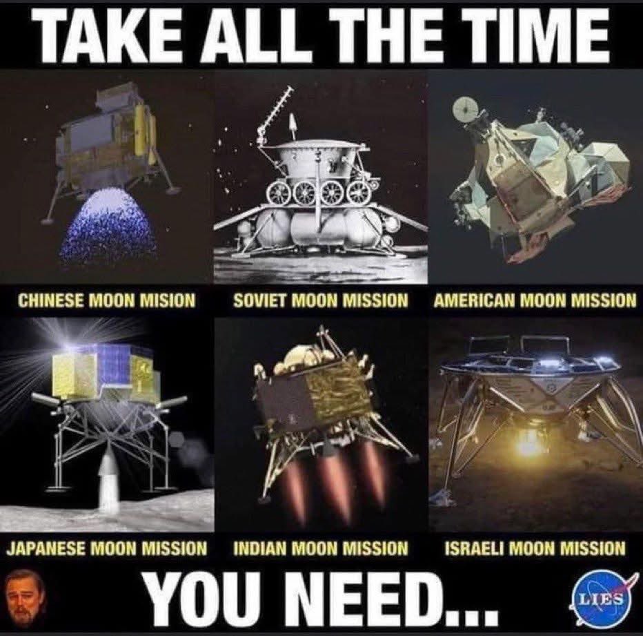 FlatEarthZone's tweet image. When all your ‘moon landers’ look like rejected movie props but the world calls it history.