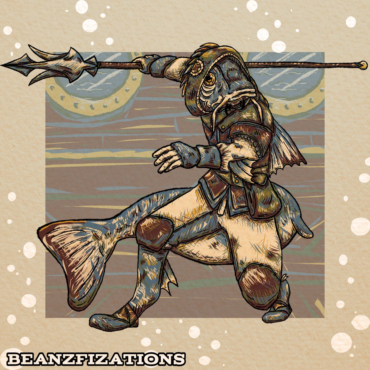 BeanzFizartionz's tweet image. My first artfight attack: Wobblegong (character by artfight.net/~oliver0il) 
#artfightattack #artfight #TEAMFOSSILS