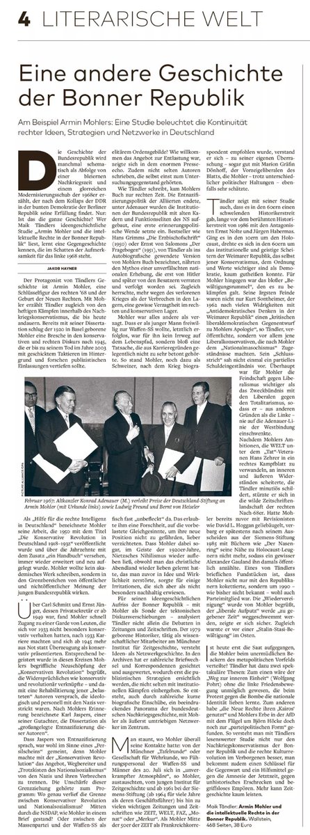 Armin Mohler und die rechte Zeit. Gute Erinnerung an das schlechte dumpfe Deutschland samt AfD.