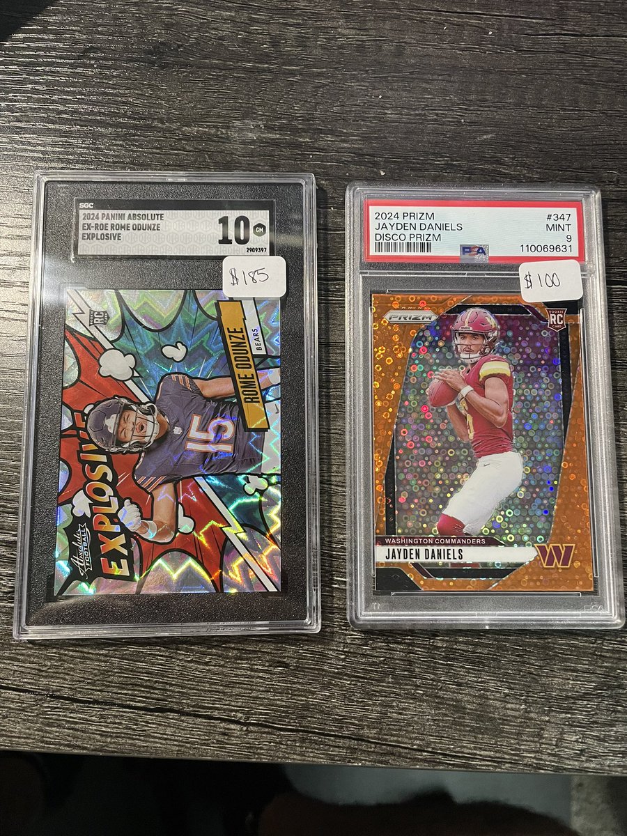 Johnny (@dynamic0618) on Twitter photo <a href="/TheHobby247/">The Hobby 24/7</a> Prices on cards does not include shipping, add $4 for BMWT
Will possibly be flexible so if either of these interest you lets talk <a href="/TheHobby247/">The Hobby 24/7</a> Prices on cards does not include shipping, add $4 for BMWT
Will possibly be flexible so if either of these interest you lets talk