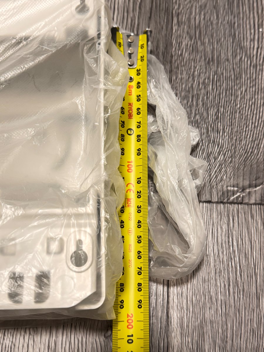 It's #FullFibre <a href="/NBN_Australia/">nbn® Australia</a> #NBN install day today here in #Adelaide (upgrade from #VDSL #FTTN) I couldn't find the measurements for the internal NBN Connection Box, so here they are as of July 7th 2025. (I had a licensed contractor prewire my own internal cable path.