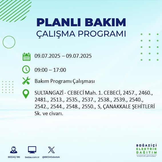 BEDASDestek (@bedasdestek) on Twitter photo 09.07.2025 tarihli Sultangazi ilçesi #planlıbakımçalışmaprogramı <a href="/sultangazibeled/">Sultangazi Belediyesi 🇹🇷</a> 09.07.2025 tarihli Sultangazi ilçesi #planlıbakımçalışmaprogramı <a href="/sultangazibeled/">Sultangazi Belediyesi 🇹🇷</a>