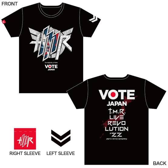 西川貴教　T.M.R VOTE JAPAN Tシャツ 黒　　S 西川貴教 T.M.R VOTE JAPAN Tシャツ 黒 S 【公式通販】