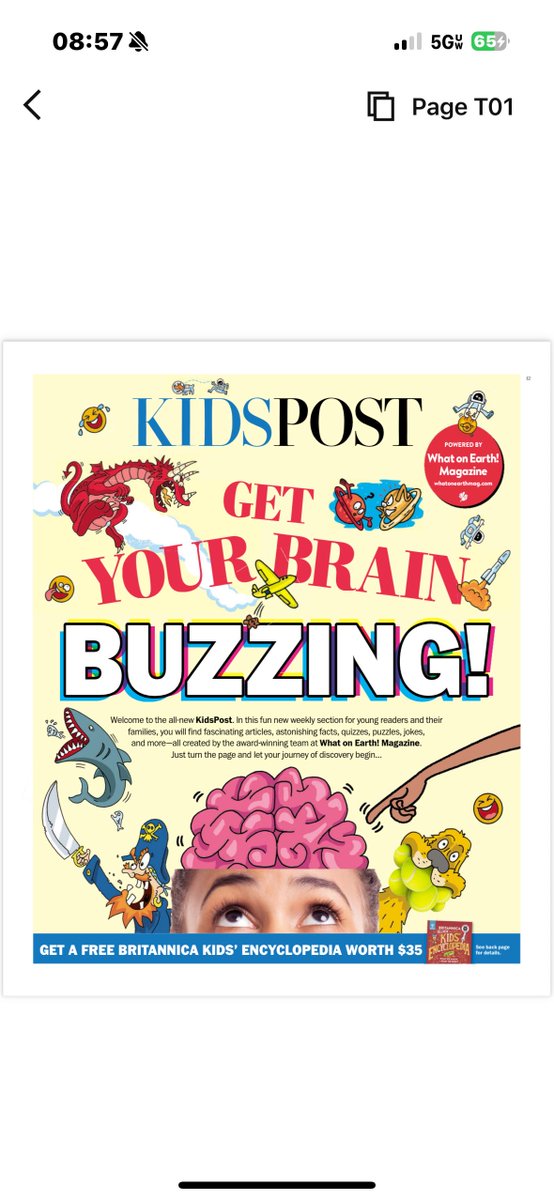 VincentMorris's tweet image. KidsPost is back in print this morning in your Washington Post ~ back from the dead after being killed off in 2023~ someone tell Christina Barron,Tracy Grant, Fred Bowen, John Kelly etc ~ would love to hear from publisher Will Lewis or @WashPostComms on the long term strategy