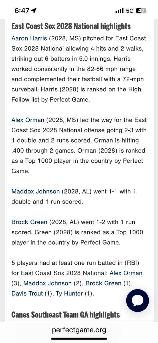 Shaune Holiday (@shauneholiday) on Twitter photo Great team win today by <a href="/eastcoastbball/">East Coast Sox Baseball</a> 2028 National team as <a href="/AaronHarri422/">Aaron Harris</a> led the way on the mound!!! <a href="/PG_Scouting/">Perfect Game Scout</a> <a href="/PerfectGameUSA/">Perfect Game USA</a> Great team win today by <a href="/eastcoastbball/">East Coast Sox Baseball</a> 2028 National team as <a href="/AaronHarri422/">Aaron Harris</a> led the way on the mound!!! <a href="/PG_Scouting/">Perfect Game Scout</a> <a href="/PerfectGameUSA/">Perfect Game USA</a>