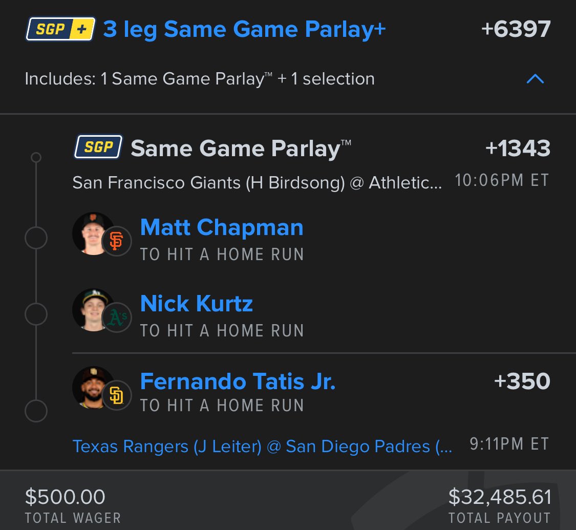 Just in case…

BOL 🍀 if you’re tailing.

#GamblingX 
#GamblingTwitter 
#GamblingCommunity 
#HRParlay