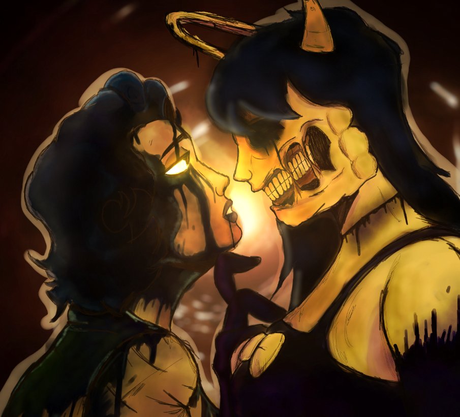 🧡audrey x malice angel yuri i have an OBSESSION 💛#BENDY #aliceangel #Bendyfanart #yuritwt #Yuri