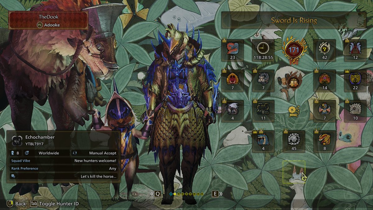 Adooke1's tweet image. If y'all see me, come say hi! #MonsterHunterWilds