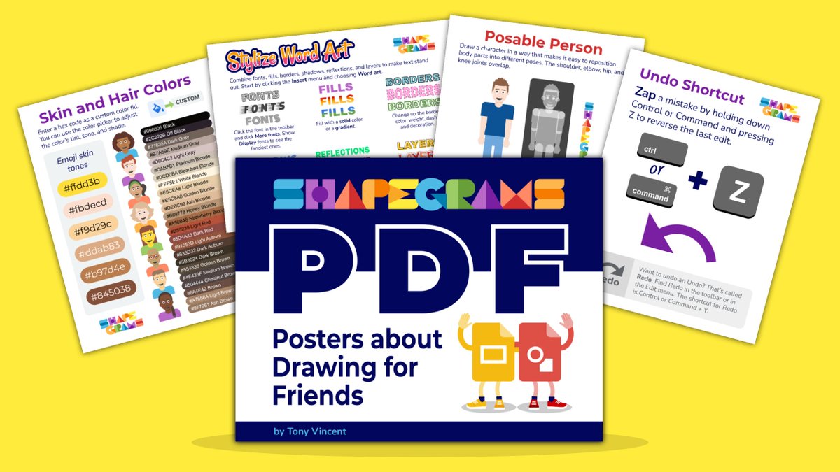 shapegrams's tweet image. The Shapegrams PDF includes 80+ digital drawing tips posters!
🔷 Shapes
⌨️ Shortcuts
🧰 Tools
⚙️ Options
🎨 Color
🧑🎨 Techniques
The PDF is included with membership. Just $35/year for teachers.
shapegrams.com/PDF