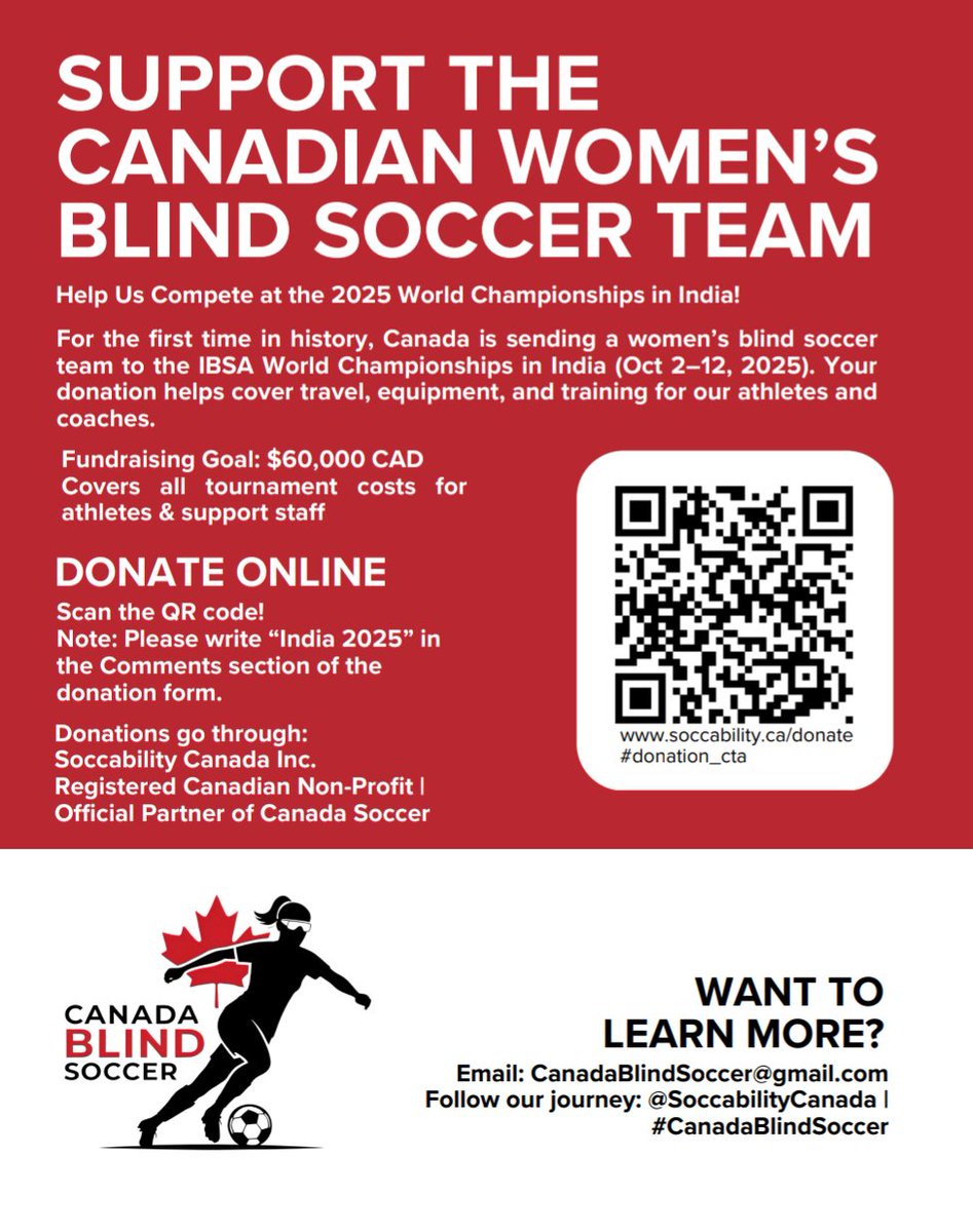 SoccerSentinel's tweet image. Please help @SoccabilityC and the Blind Women Soccer Team.
#soccability
#sportcoin
