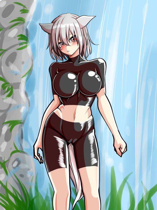 滝修行前もみじ #東方project #犬走椛