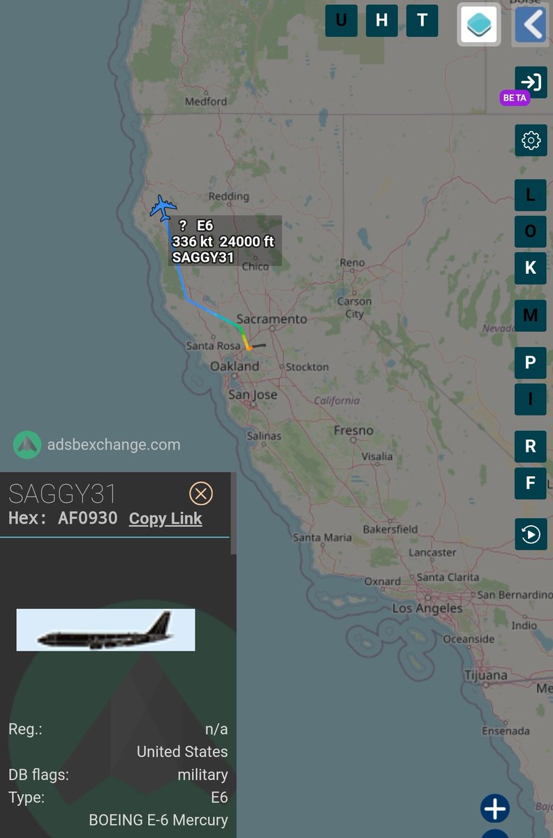 sipjack1776's tweet photo. E-6B Mercury
#AF0930
SAGGY31
Tracking n out of Travis AFB
@Borrowed7Time @N214WN @neetintel https://t.co/jS0bG5hIyt