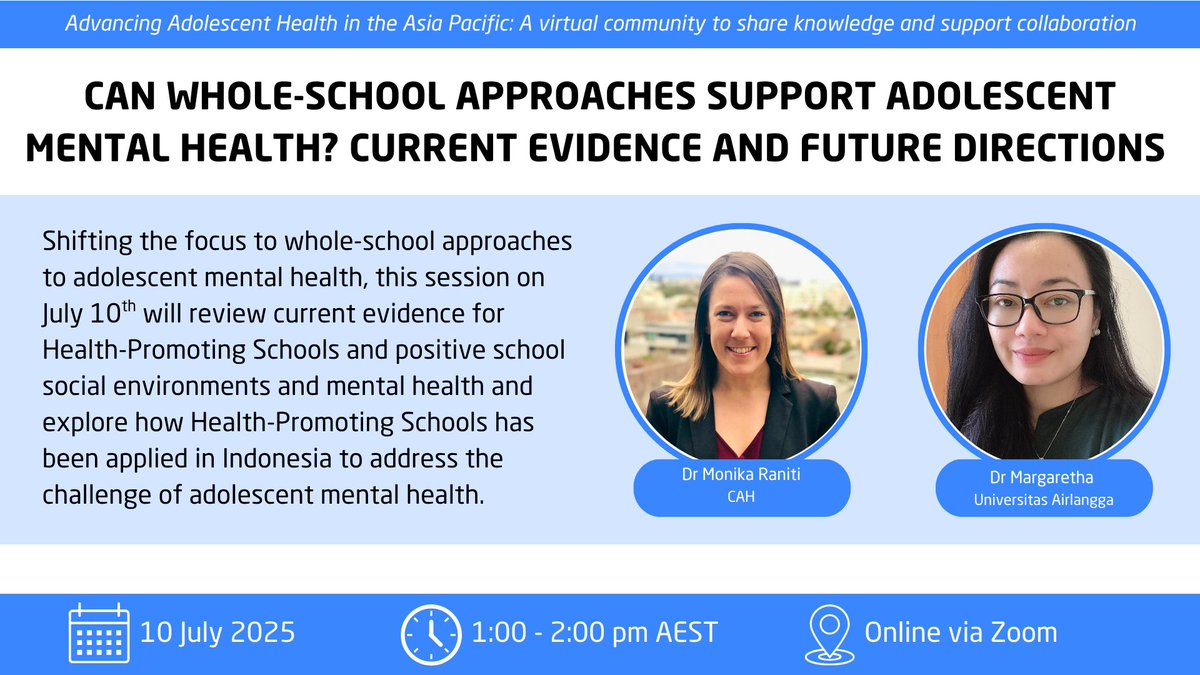 Centre for Adolescent Health (CAH) tweet media